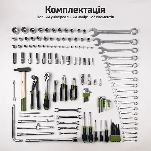 Набір інструментів Alloid універсальний 1/4, 1/2, 127 предметів (NI-4127P) - фото 10