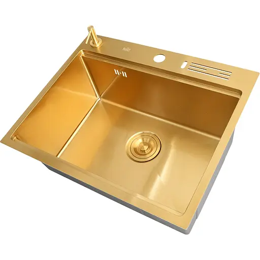 Мойка для кухни Nett NG-5747 золотая из нержавейки с PVD покрытием многофункциональная. - фото 2