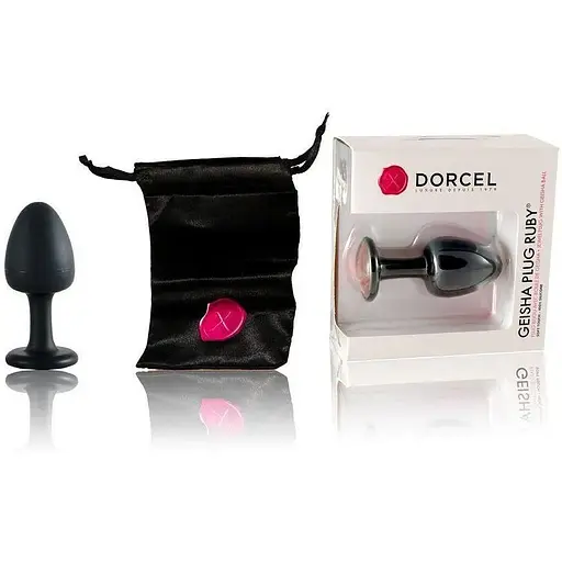Анальна пробка Dorcel Geisha Plug Ruby M з кулькою всередині створює вібрації діаметр 3.2 см - фото 6