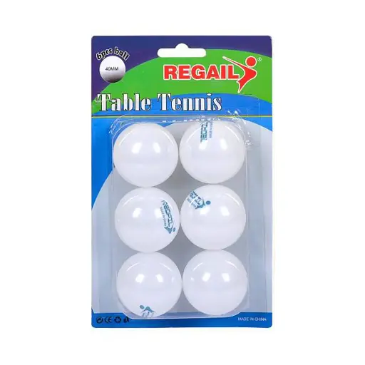 Набір м’ячів для настільного тенісу, жовто-білий, 6 шт., 14-158