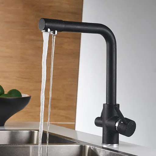 Змішувач комбінований для кухні Zegor SAF18-A092KS осмос чорний 30412 - фото 3