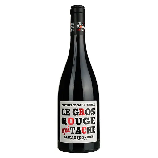 Вино Le Gros Rouge Qui Tache Castelet De Canon Leveque 2021 IGP Pays D'Oc, красное, сухое, 0,75 л - фото 1
