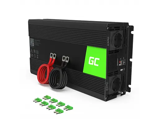 Перетворювач напруги інвертор Green Cell 24V на 230 V 1500 W/3000 W - фото 1