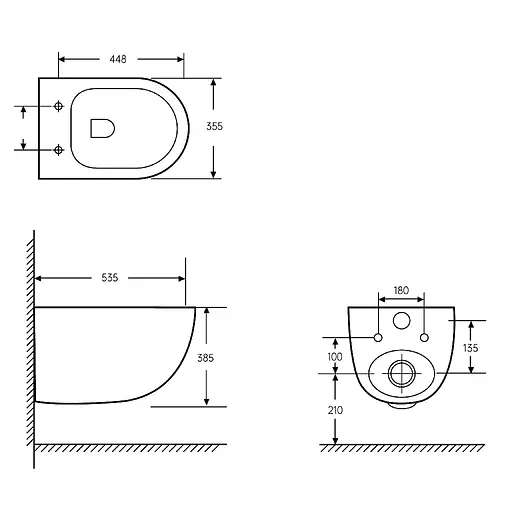 Унитаз подвесной Volle Cante 2.0 vortice сиденье duroplast, white 1312.001000, Белый - фото 3