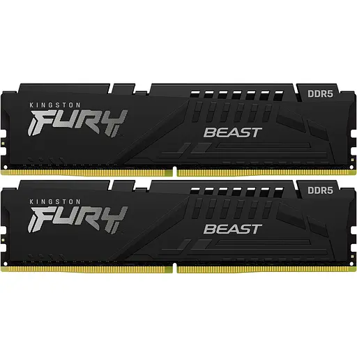 Модуль памяти Kingston Fury Beast Black DDR5, 2х16GB/5200 (KF552C36BBEK2-32)
