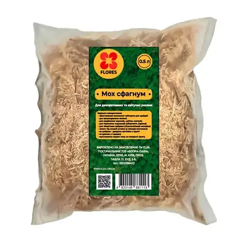 Мох сфагнум TM Flores 0.5л (moh-0.5l-FL)