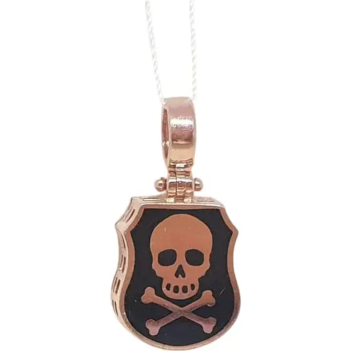 Золотая подвеска Favoritum Пират с эмалью. 310093_Б