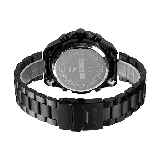 Наручний годинник чоловічий Skmei 1649 Black, 1649BK (18425) - фото 3