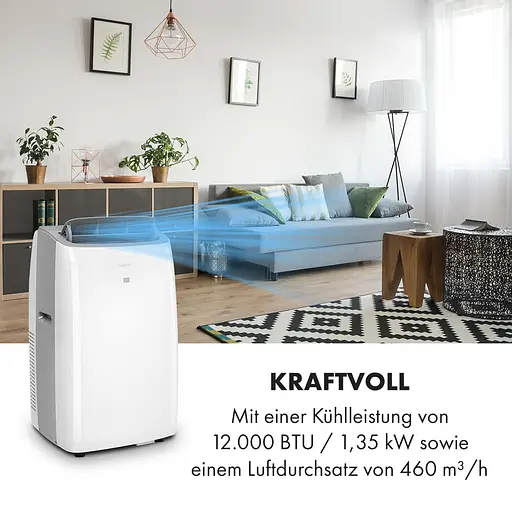 Мобильный кондиционер Klarstein Grandbreeze Eco 12K 3-в-1 460 м³/час (10035809) - фото 7