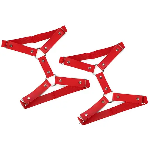 Гартеры на ногу из натуральной кожи Art of Sex - Kristina Leg Garters (2 шт), Червоний - фото 4