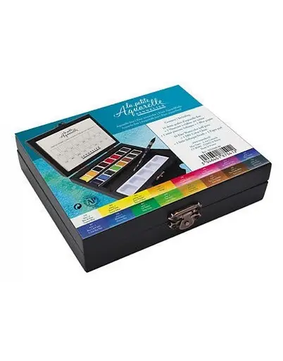Набір акварелі Sennelier La Petite Aquarelle в дерев'яному пеналі, 16 кольорів, полукювета (N131686) - фото 2