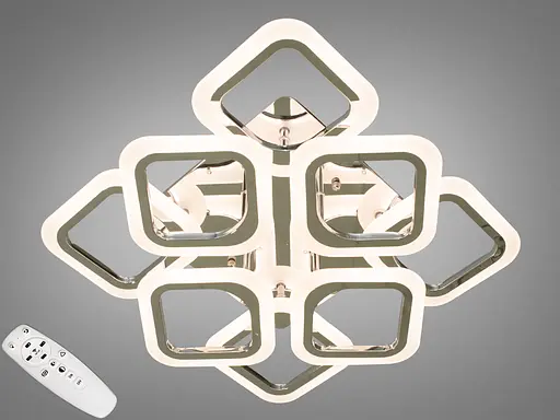 Світлодіодна люстра смарт світильник з пультом dimmer, 80W, хром - фото 1