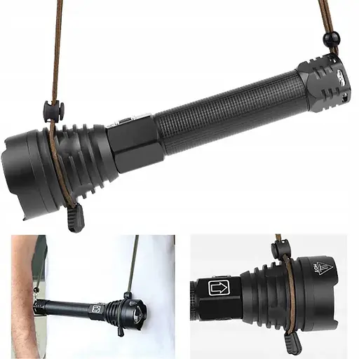 Тактический фонарь Heckermann XHP90 Zoom 5000mAH мощный - фото 8