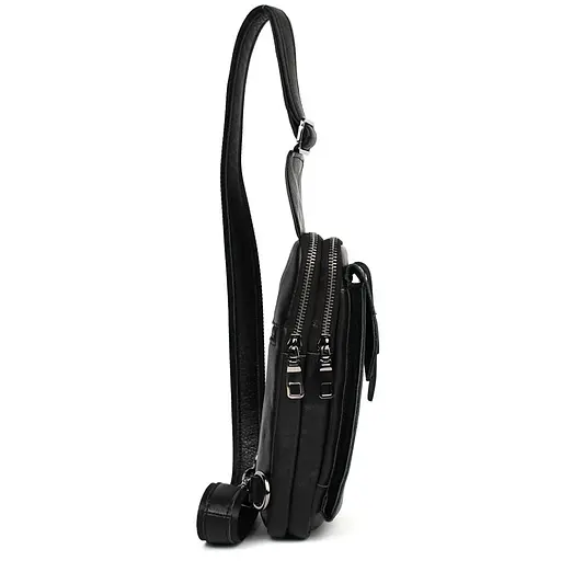 Мужской кожаный слинг на два отделения LIMARY 30х16.5х5 см sum0028213 - фото 5