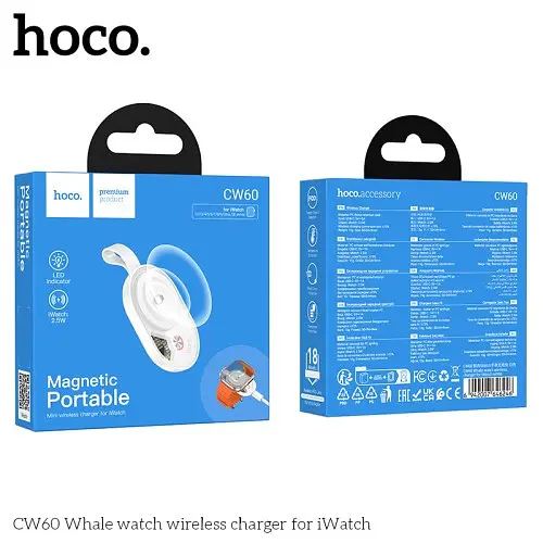 Бездротовий ЗП HOCO CW60 Whale watch wireless charger for iWatch білий - фото 4
