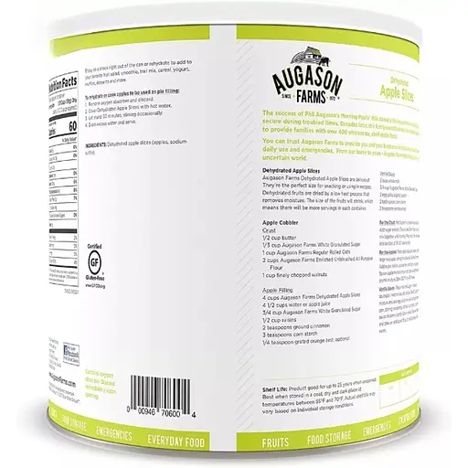 Сублимированные кусочки яблок с длительным сроком хранения 25 лет Augason Farms, 20 порций (101096) - фото 2
