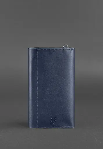 Кожаный клатч-органайзер (тревел-кейс) 5.1 темно-синий - фото 6