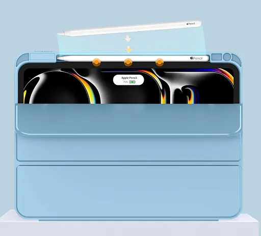 Чохол-книжка DK для Apple iPad Pro 11" M4 2024 екошкіра/силікон Smart Case Слот під Стілус white ice - фото 3