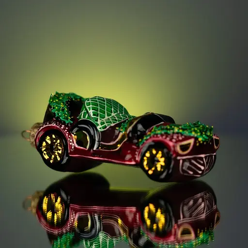 Ялинкова прикраса Різдвяні історії Різдвяний кабріолет скло (4820001154825) - фото 3