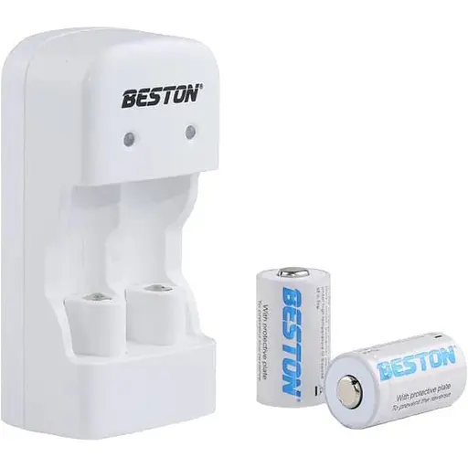 Зарядное устройство для аккумуляторов Beston BST-CD643 2slots for CR123A LiFePo + 2 аккумулятора CR123A (AAB1885) - фото 1
