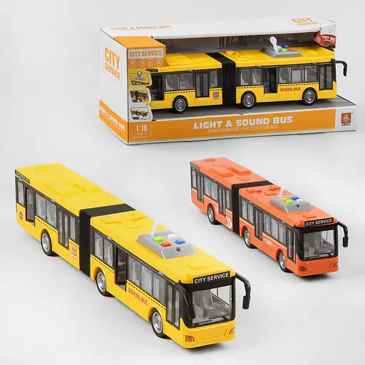 Автобус, WY913AB, инерционный, музыкальный, свет, открывающиеся двери (В ассортименте) - фото 2