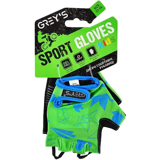 Велоруковицы детские Grey's с короткими пальцами (размер 13-14) GR18715 - фото 3