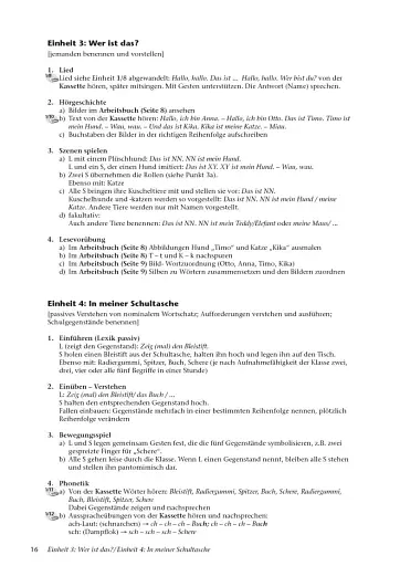 Tamtam. Lehrerhandbuch. Erster Kontakt Deutsch für Kinder - фото 15