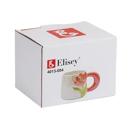 Чашка Elisey Оранжевый тюльпан 400 мл оранжевый (4013-004) - фото 3