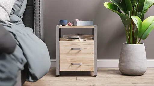 Тумба універсальна Ferrum-decor Вів'єн 2/2 50x41x40 сірий ДСП Дуб Сан-Марино 16мм (FRD-104167)