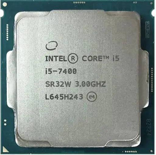 Процесор Intel Core i5 7400 (CM8067702867050) (Socket 1151, 4T, 3.5 ГГц, Tray) Б/в - фото 1