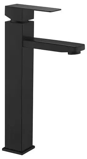 Смеситель для умывальника высокий Wezer PRO11-02-BLACK Черный матовый - фото 1
