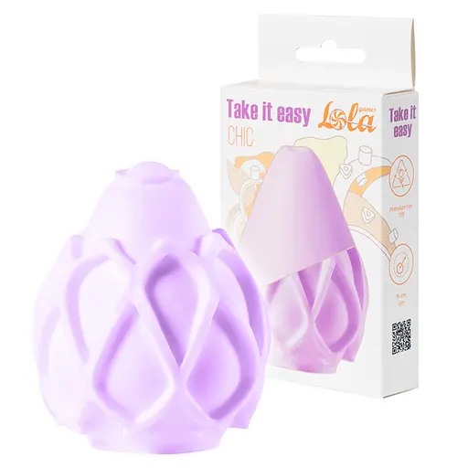 Мастурбатор яйце Lola Games Take it Easy Chic (фіолетовий) - фото 3