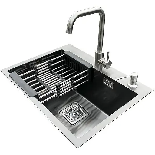 Комплект мийка + змішувач Romzha Arta Nova U-550 BL (B) - фото 1