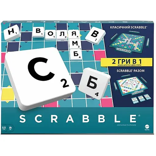 Настільна гра Mattel Скрабл (Scrabble) (укр.) (HXW21) - фото 1