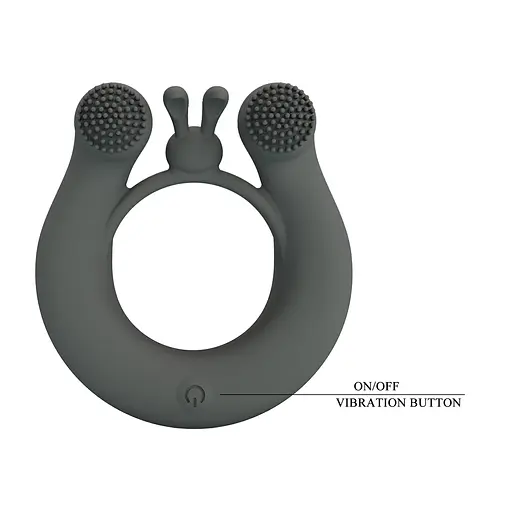 Віброкільце Pretty Love Dahlia 7.6 см (сірий) - фото 5