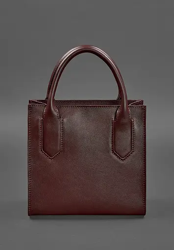 Шкіряна жіноча сумка-кроссбоді бордова - фото 7