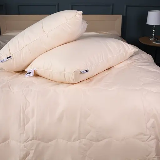 Летний постельный комплект MirSon Line Satin Light Pro Creamy Ecosilk Двуспальный (2200010972023) - фото 3