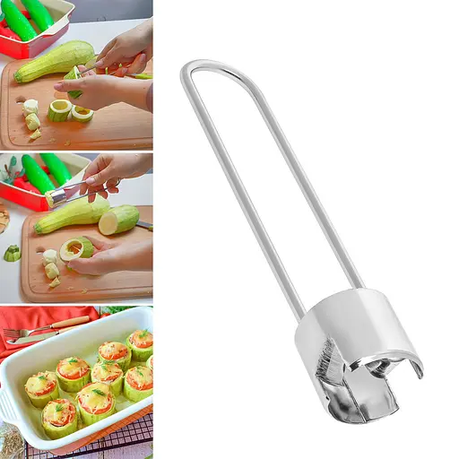 Нож для удаления сердцевины баклажанов, перцев, кабачков и яблок Madesa, Kitchen Master 85093 - фото 2