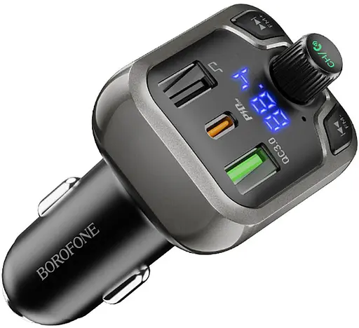 Автомобільний FM модулятор Borofone BC38 bluetooth PD20W+QC3.0 - фото 3