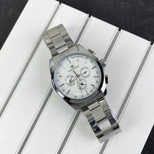 Наручний годинник чоловічий 6917 Silver-White Forsining acs0031383 - фото 2