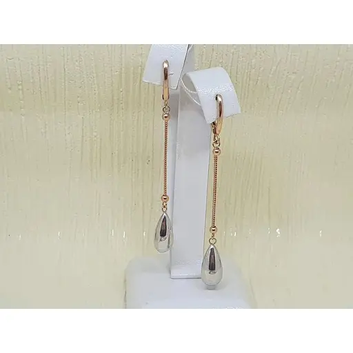 Золотые серьги-подвески Favoritum. 2116 - фото 2