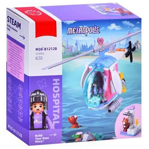 Конструктор детский Metropolis Hospital Bambi M38-B1212B 117 деталей - фото 1