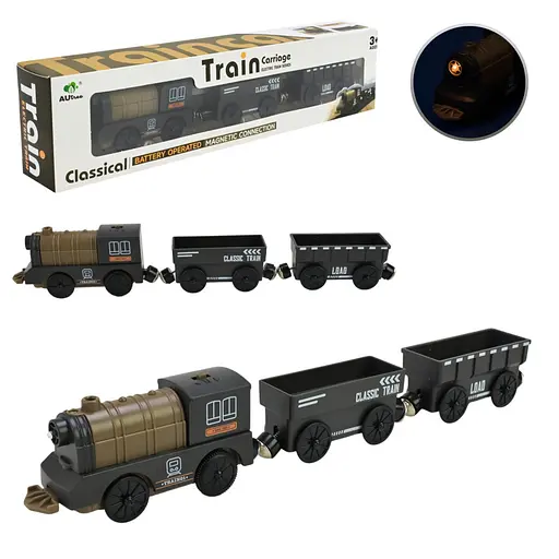 Дитячий ігровий потяг AUtree AU8880, 2 магнітні вагони, на батарейках - фото 4