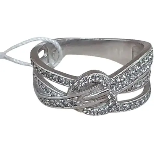 Серебряное кольцо Агни ИДЕАЛ с фианитами. 1155/1Р-CZ 16,5