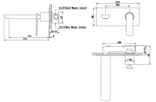 Смеситель для умывальника Kohlman Experience Gold + Box скрытого монтажа QW185E-GD Золотой - фото 2