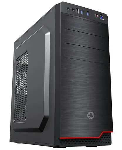 Корпус GameMax MT519-NP-2U3-CR без блока питания, черный (MT519-NP-2U3-CR) - фото 1