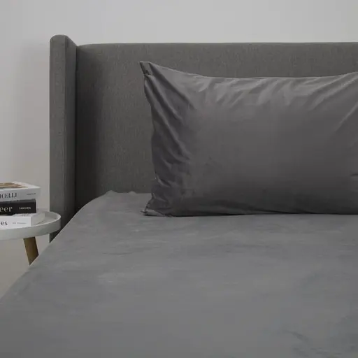 Простыня ТЕП Velour с резинкой серая, 160 x 200 (2-04756_33917) - фото 2