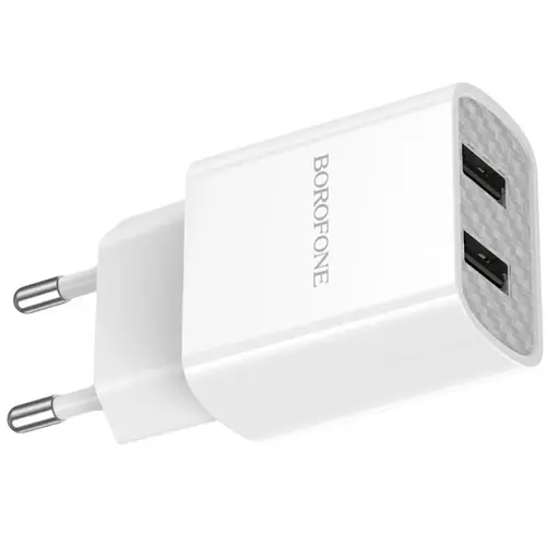 Зарядное устройство Borofone BA53A 2 x USB 2.1 A Lightning - фото 3