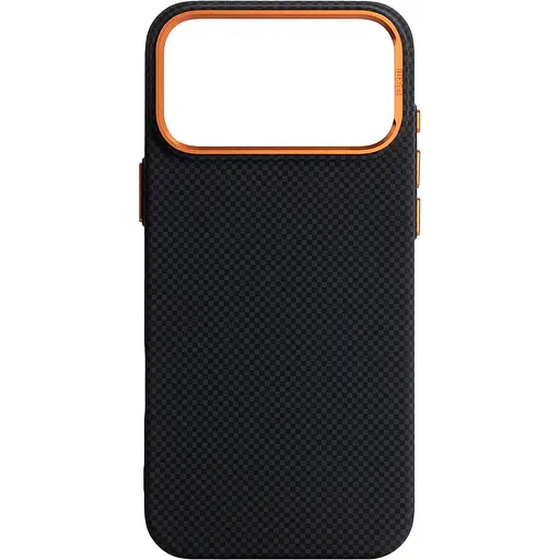 Чехол ArmorStandart LikeCarbon2 SE MagCase для Apple iPhone 17 Pro Max Kevlar Black Orange (ARM89165) [156304] - фото 1