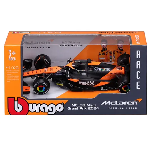 Автомодель MCLAREN F1 MCL38 (2024) Bburago 18-38214 масштаб 1:43 - фото 8